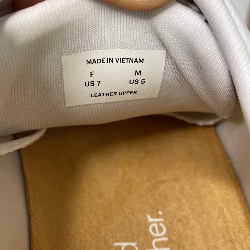 Everlane The ReLeather Tennis Shoe Gum Sole Lace Up Sneakers Leather Retro - Picture 10 of 14